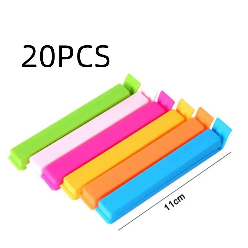 10/20Pcs Portable New Kitchen Storage Food Snack Seal Sealing Bag Clips Sealer Clamp Plastic Tool Kitchen Accessories Wholesale Zpaxo 20pcs 11cm