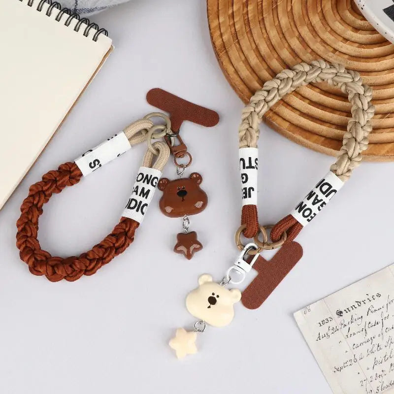 Y2K Cartoon Bear Star Phone Strap Wristband & Keychain