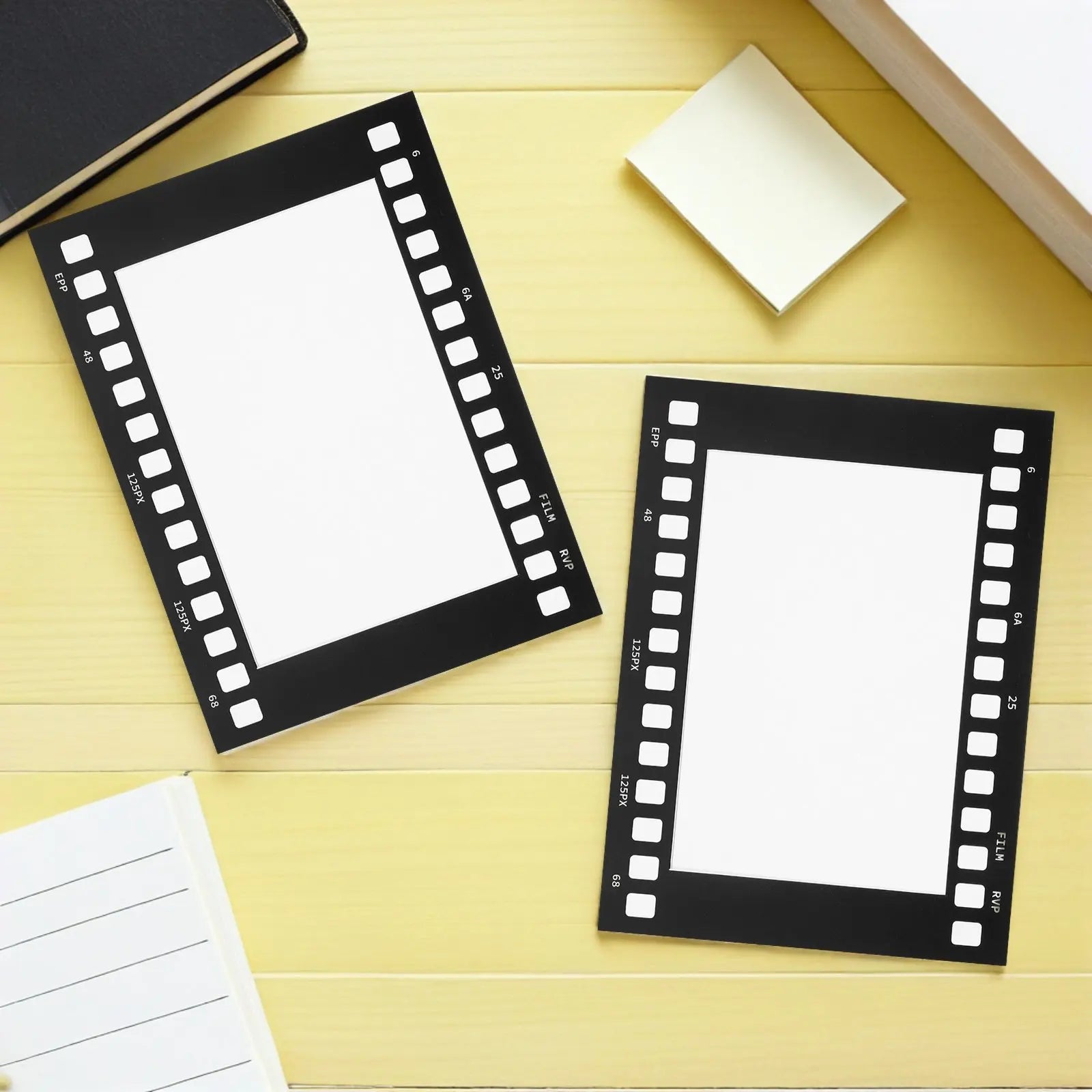 10Pcs Retro Film Strip Picture Frames Lightweight Paper Photo Frames for Wall Art Collage Vintage Style Photo Holder Frame