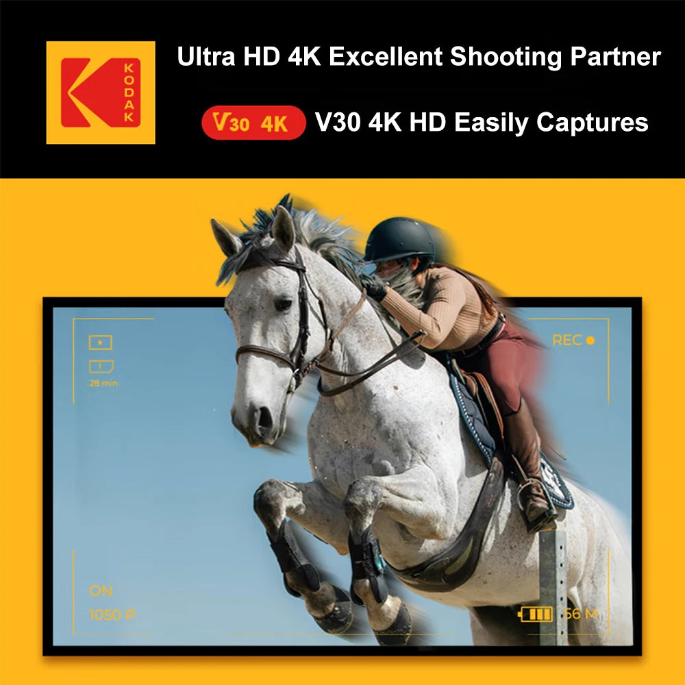 KODAK V30 256GB SD Card UHS-I U3 High Speed Up To 100MB/s Perfect for Full HD Video 64G 128G sd Memory Card SDXC For Camera Zpaxo