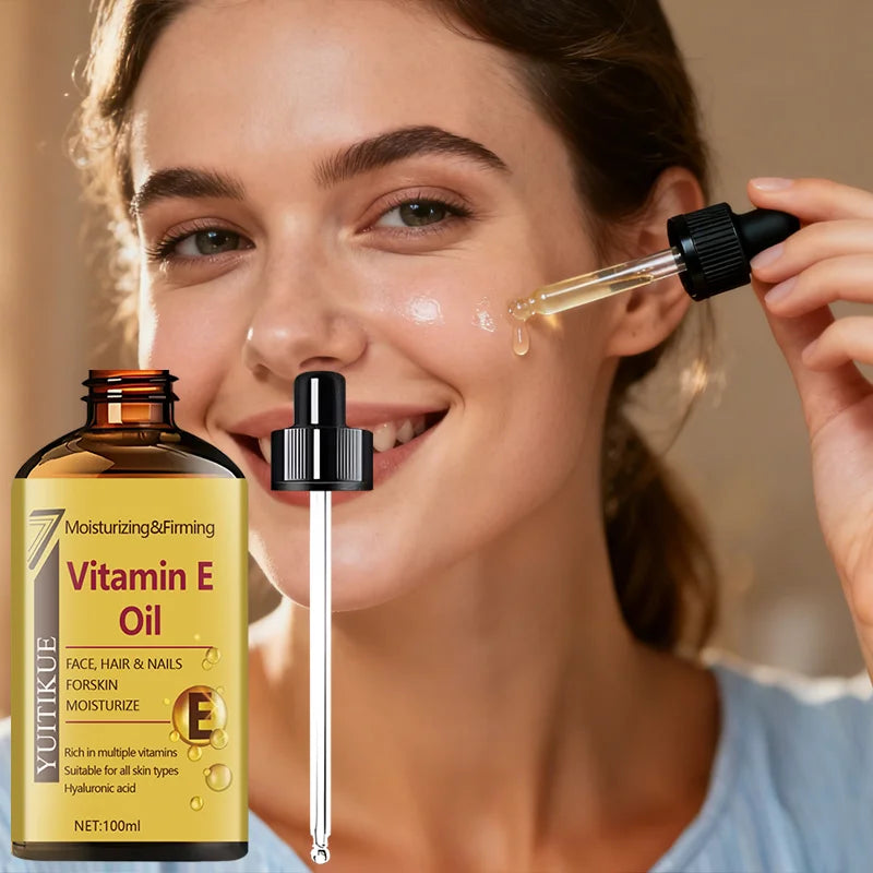 YUTIKUE Vitamin E Oil 100ml – Moisturizing Face, Hair & Nail Serum Vitamin E Face Oil Zpaxo