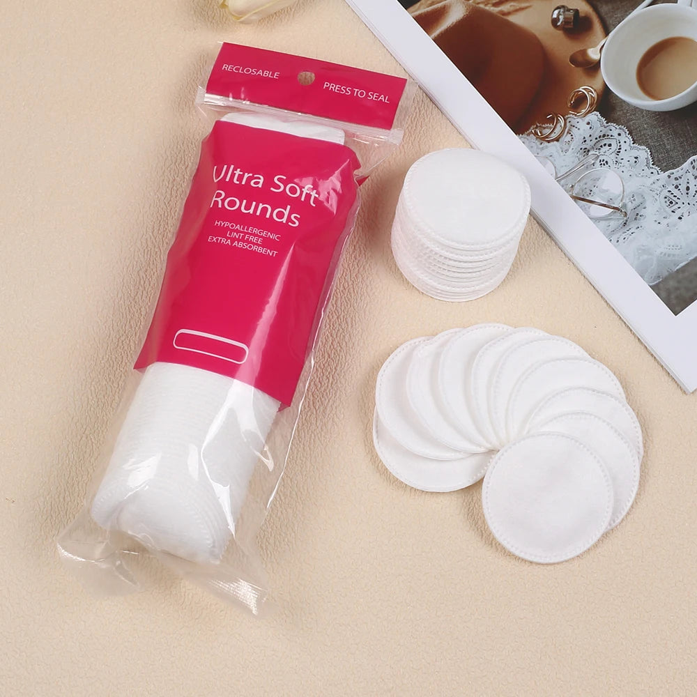 100/200/300/500Pcs/Pack Cotton Rounds Cosmetic Cotton Pads Round Ultra Soft for Makeup Removal Skin Care Facial Cleaning Zpaxo