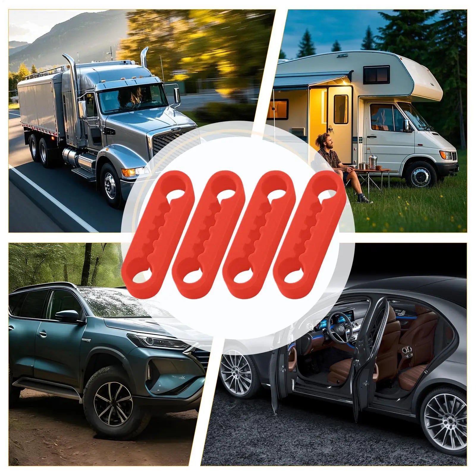 Car Door Shock Absorber Pads Silicone Elastic Damper Cushion Vehicles