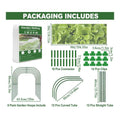 Garden Grow Tunnel Kit – Arch Hoops, PE Mesh Net & Clips Garden Tunnel Kit Zpaxo Green