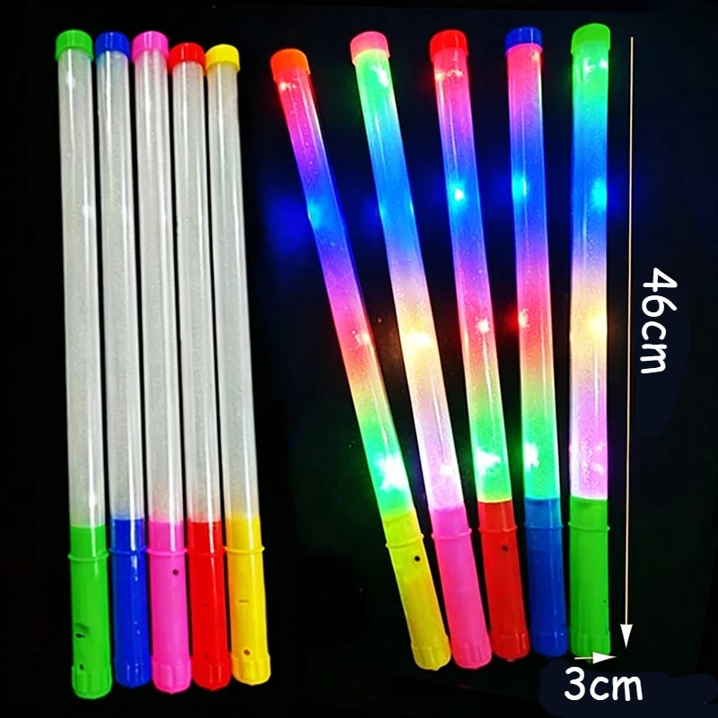 LED Glow Sticks Neon Fluorescent Dark Light 3 Modes Wedding Birthday