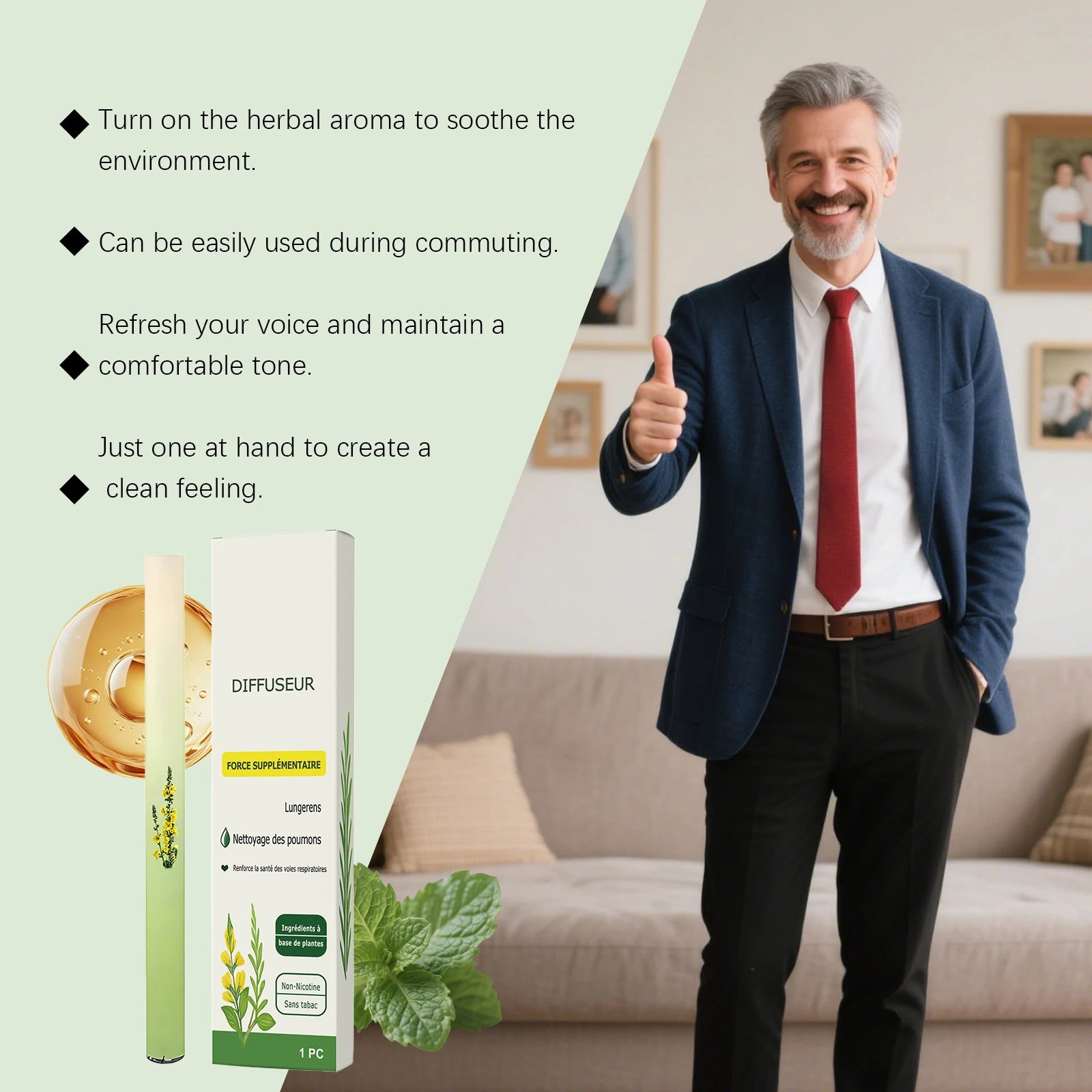 Herbal Fresh Breathing Stick – Nasal & Respiratory Relief Pen Herbal Inhalation Pen Zpaxo