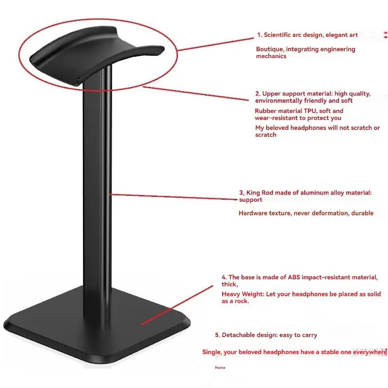 Universal Headphone Stand & Headset Holder – Black or White Headphone Stand Zpaxo