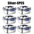 Airtight Stainless Steel Food Storage Container Lid Leakproof Lunch