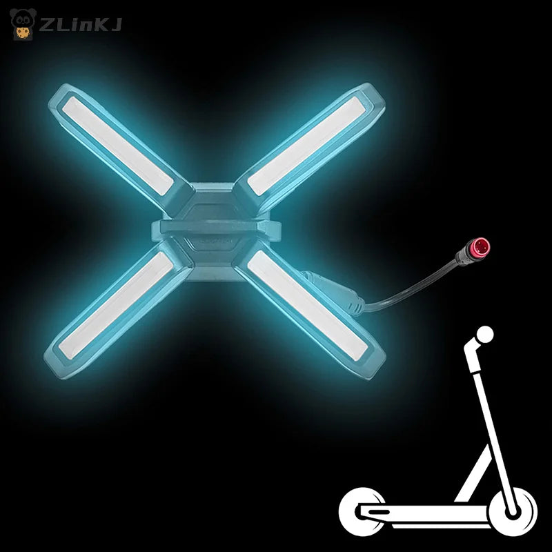 ▶1PCS Headlight For Segway Ninebot ZT3/ZT3 Pro Electric Scooter X-shaped 4W Super Bright Front Light Spare Parts Zpaxo