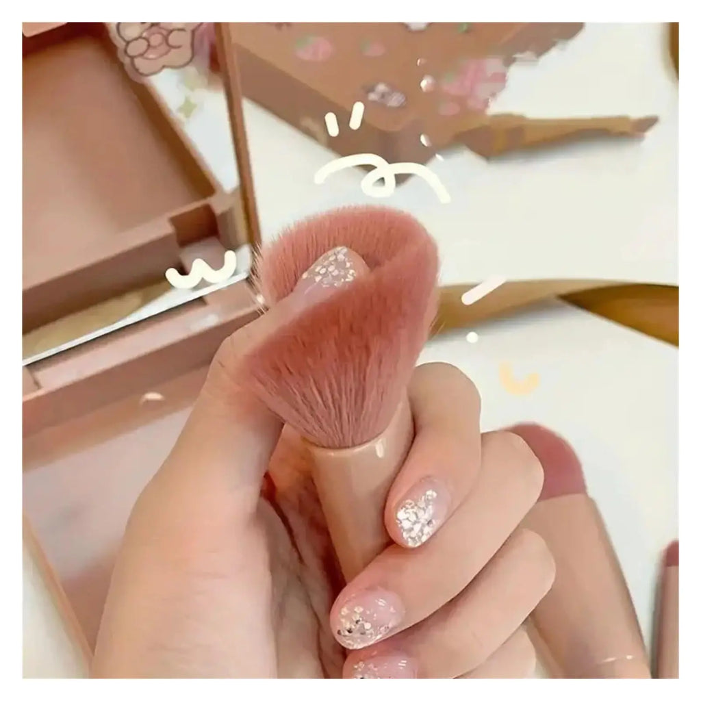 5pcs Mini Travel Size Makeup Brushes Set - Complete Function Cosmetic Brushes Kit with Storage Case And Mirror for On-the-Go App Zpaxo