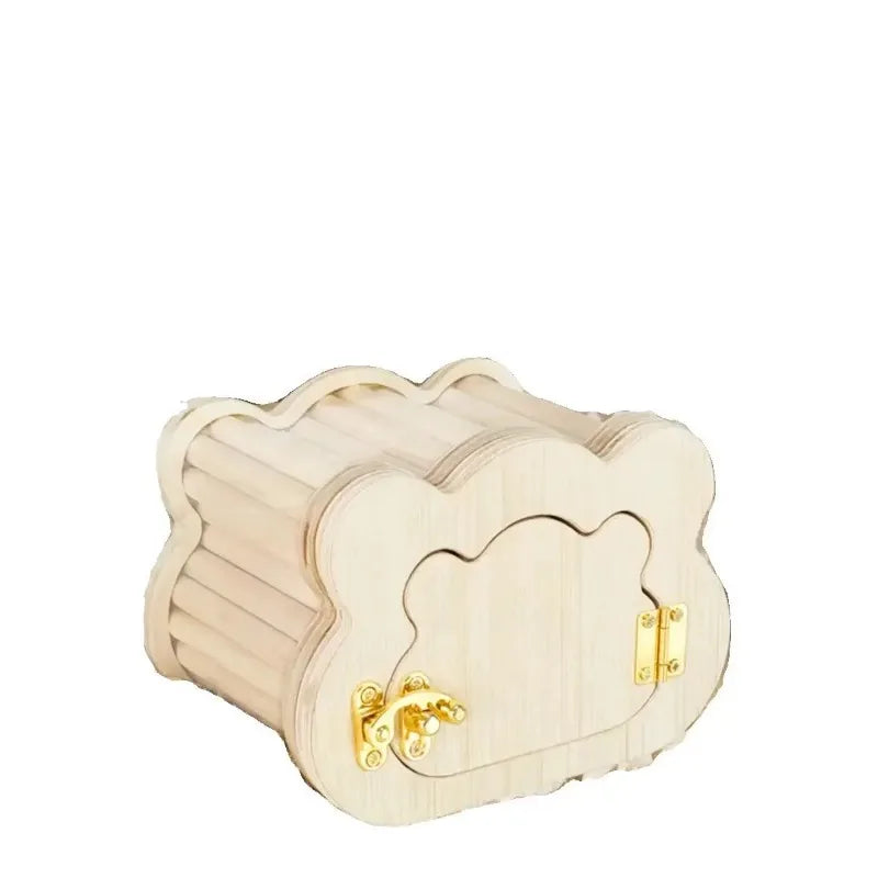 Hamster Voyeur Series Wooden Nest House Avoidance Observation House Cute Golden Bear Flower Branch Mouse Entertainment Intera Zpaxo