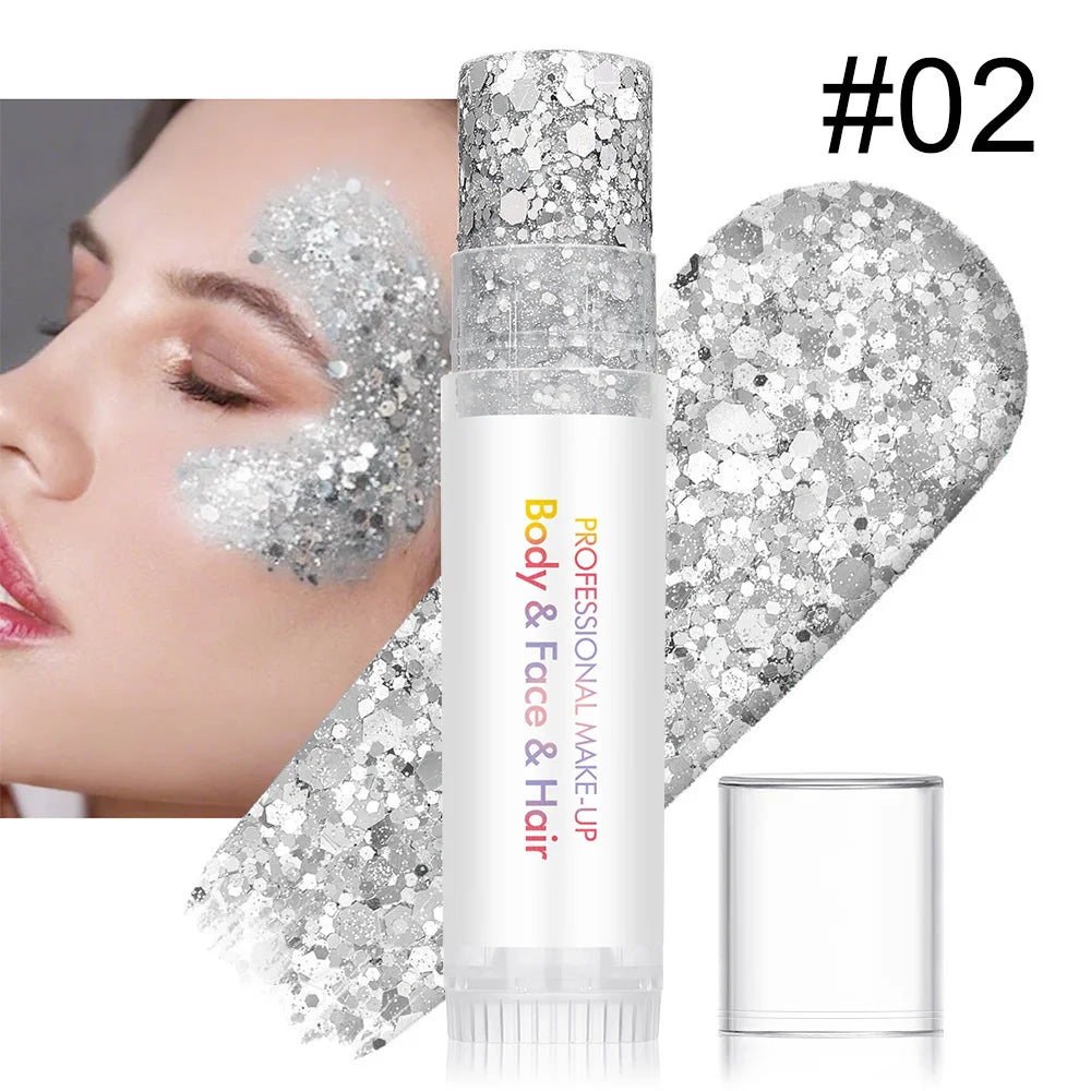 Body Glitter Stick Sequins Gel Mermaid Shimmer Topcoat Festive Orgy Eyeshadow Thick Hair Makeup Zpaxo 02