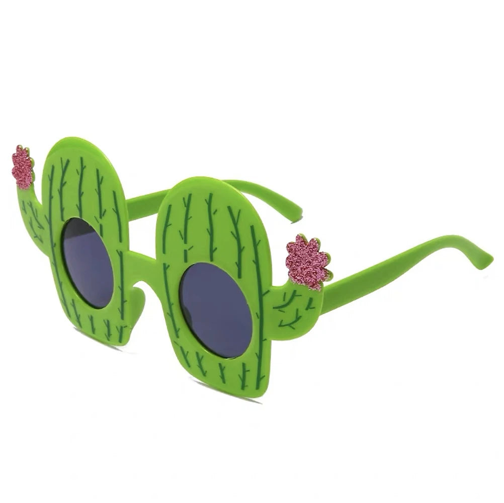 Hawaiian Plastic Glasses Flamingo Pineapple Sunglasses Summer Beach Zpaxo style23