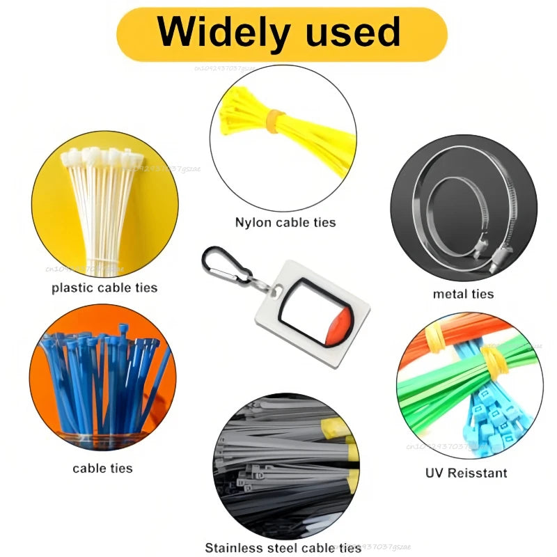 1-10pcs Fluorescent Cable Tie Organizer Plastic Storage Cable Tie Holder Portable Zip Tie Holder Electrical Wire Tie Organizer Zpaxo