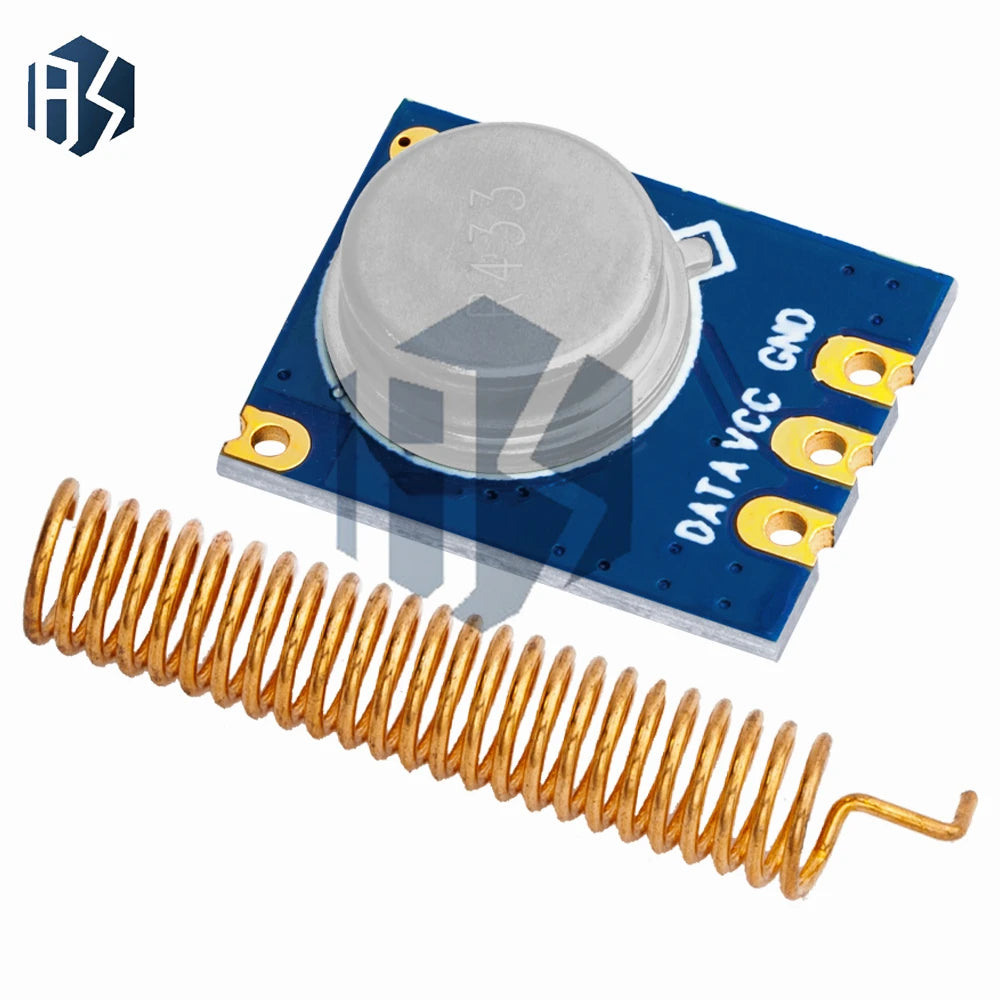 433MHz Wireless Module Kit, ASK Transmitter STX882 & Receiver SRX882 with 2Pcs Copper Spring Antennas, 100m Transmission Range Zpaxo
