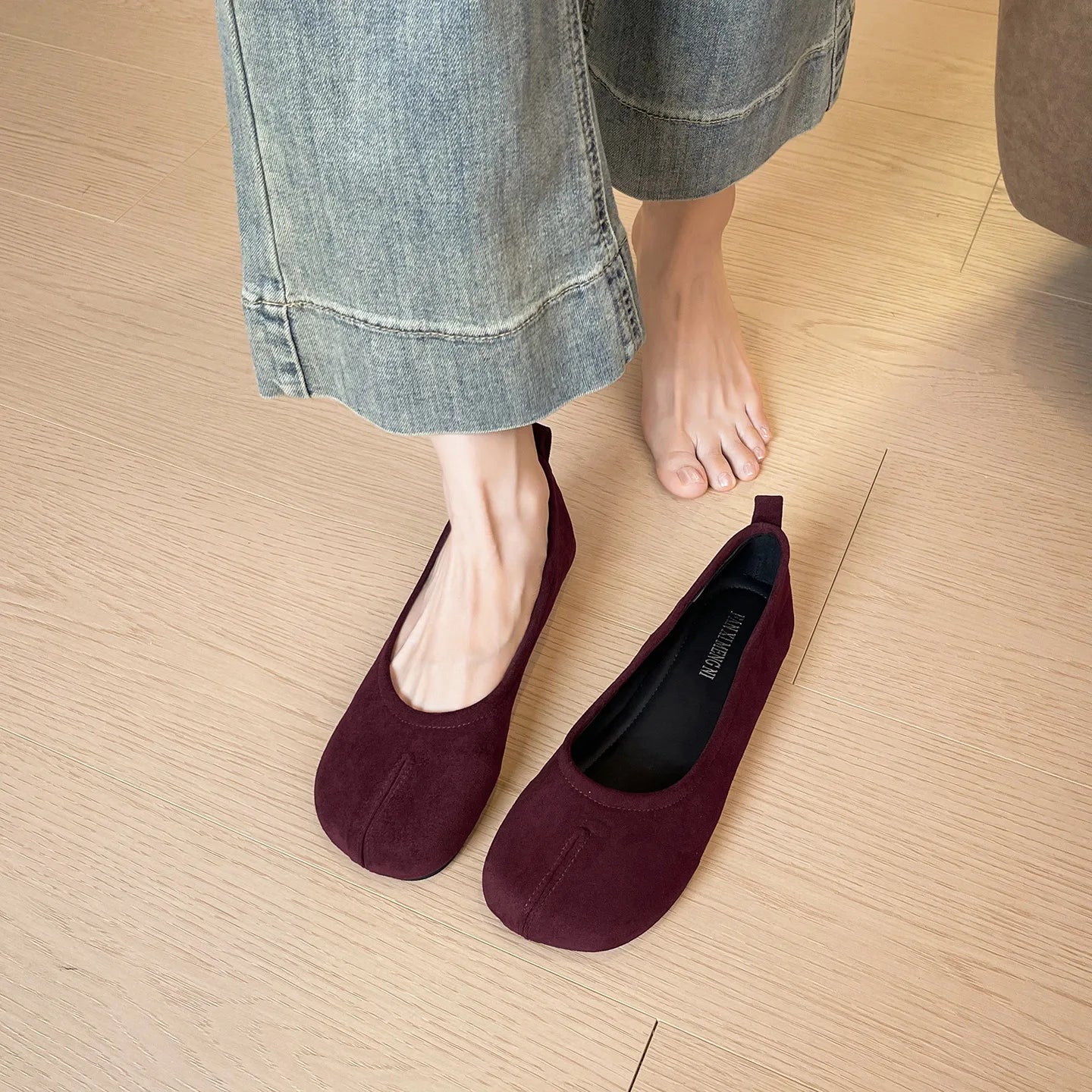 Flat Shoes for Women Shallow Mouth Ballet shoe New Versatile Tabi Shoes Loafers Women Ladies Shoes Zpaxo