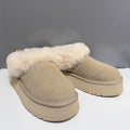 Women Ankle Snow Boots Fashion Platform Low Slippers Home Room Cotton