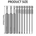 10/6pcs Hex Allen Key Bit Set S2 Steel 1/4” Hex-Shank Metric Inner Hexagon Screwdriver Bit Multiple Size for Assembling Furnitur Zpaxo 10pcs 1.5mm-12mm