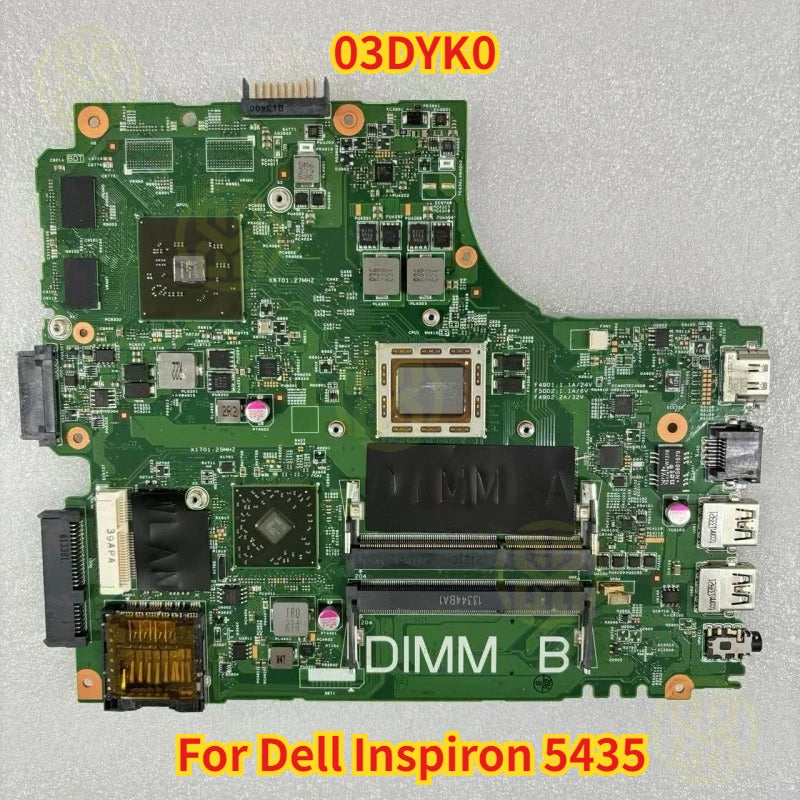 CN-03DYK0 Dell Inspiron 5435 Laptop Motherboard A6-5435M CPU HD8600M