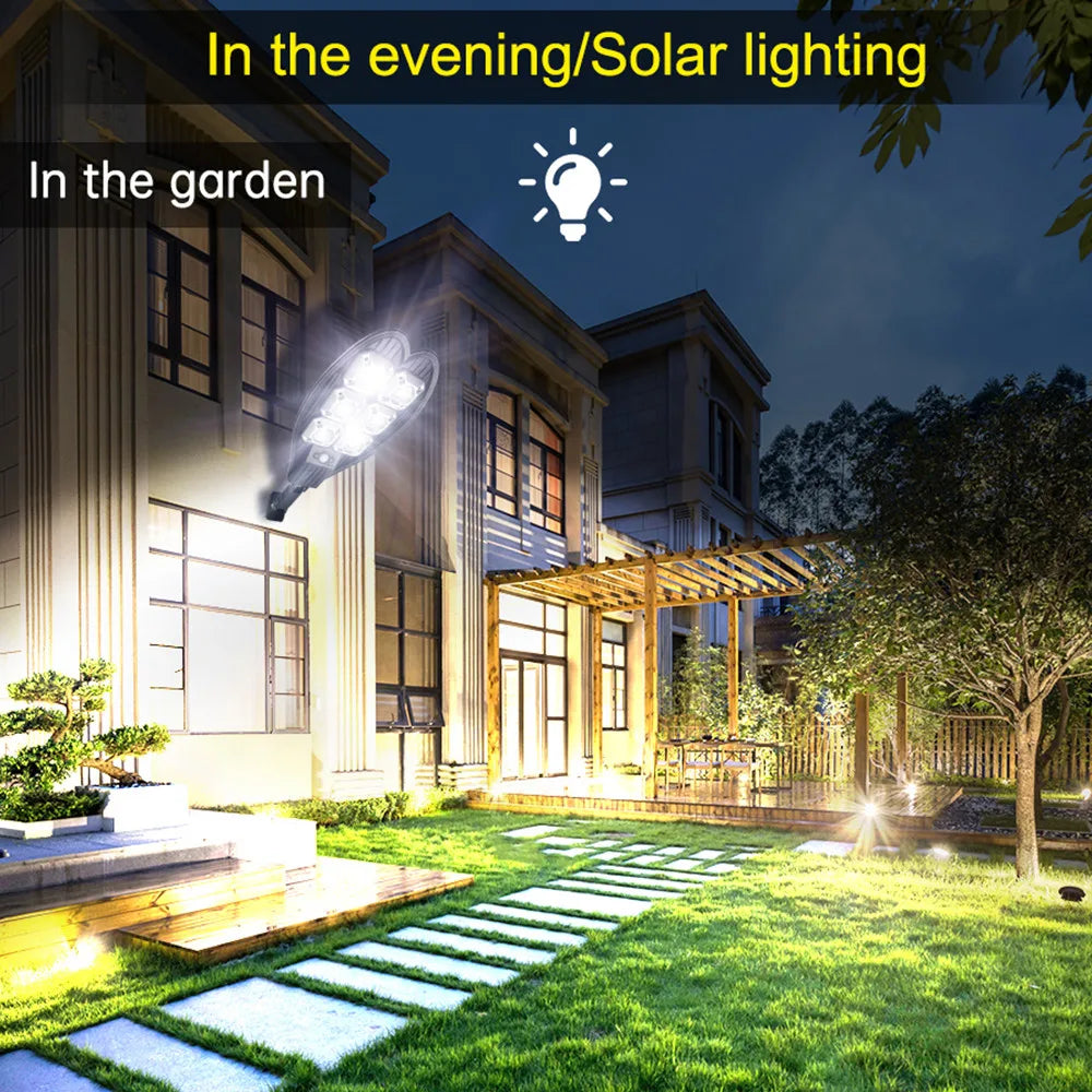 108COB Solar Street Lamp Motion Detector Outdoor Remote Control Zpaxo
