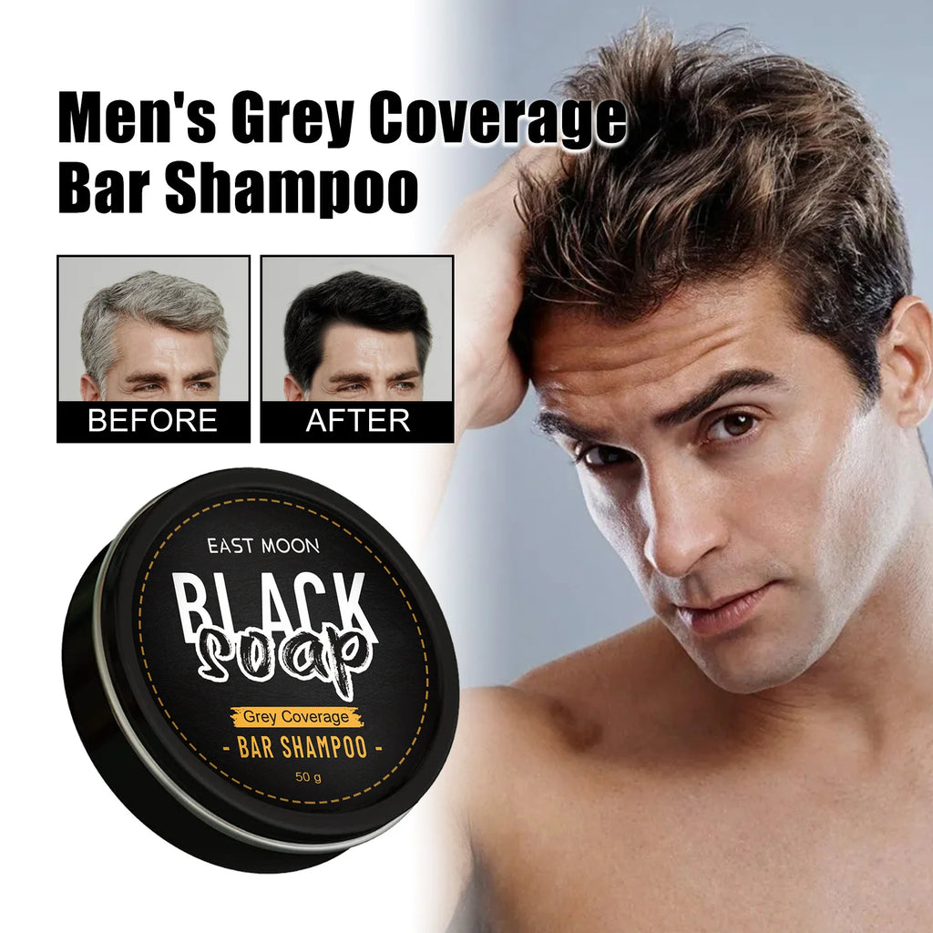 Hair Blackening Shampoo Soap Repairs Gray and Anti-shedding He Shou Wu Essence Hair Root Strengthens Nourishes Black Hair Zpaxo