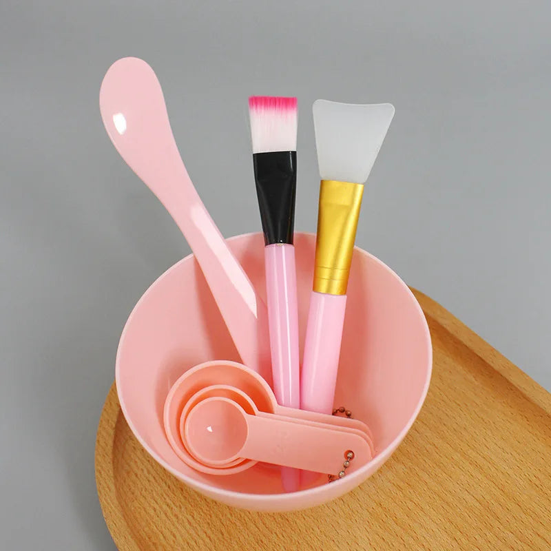 Face Mask Mixing Bowl 1 DIY Facemask Tool Facial Stick Spatula Zpaxo pink