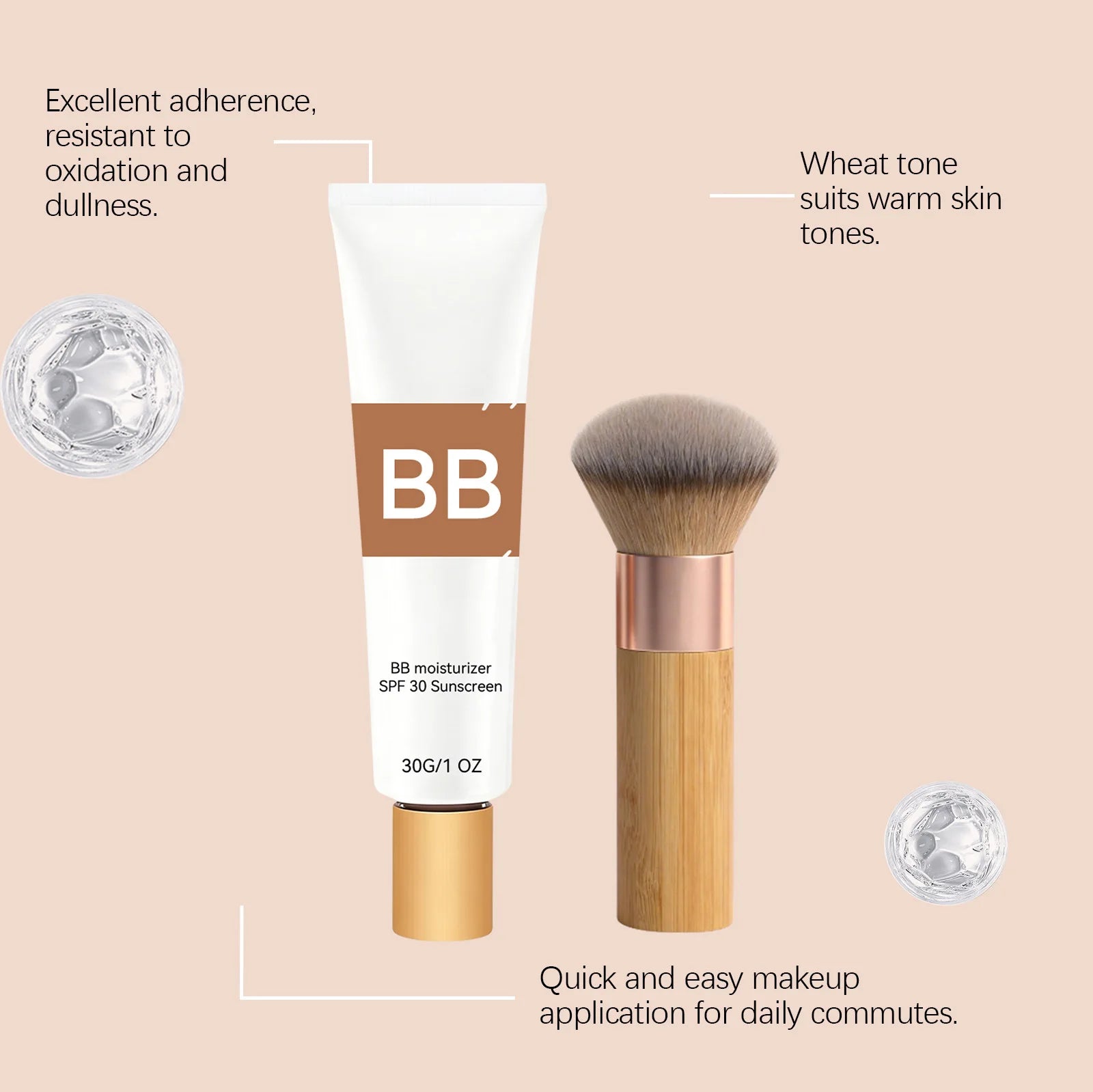 SPF 30 PA+++ BB Cream Sunscreen Concealer Foundation Kit BB Cream Sunscreen Zpaxo