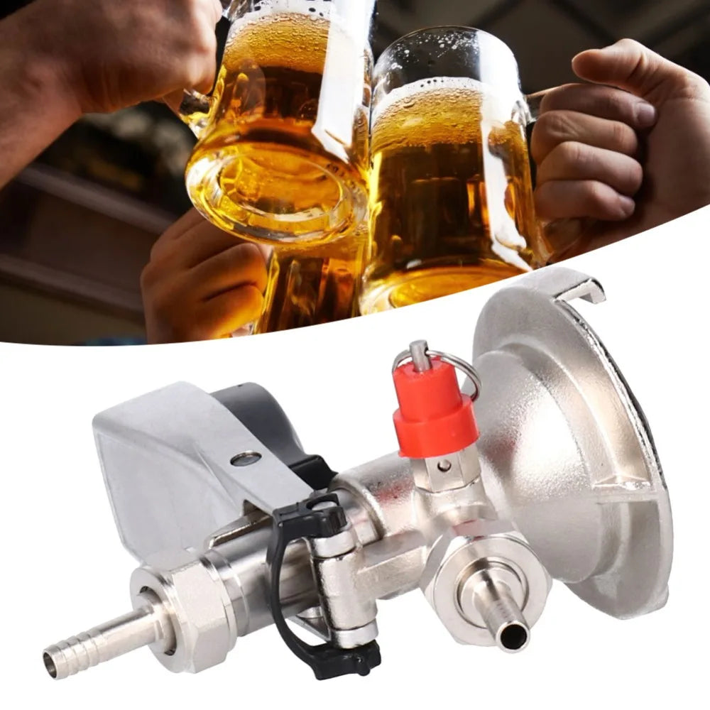 G5/8 A-Type Keg Coupler with Relief Valve – 7-Piece SS Set
