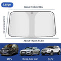 Anti-UV Car Windshield Sunshade Reflective Foldable Auto Front Window Zpaxo Silver L