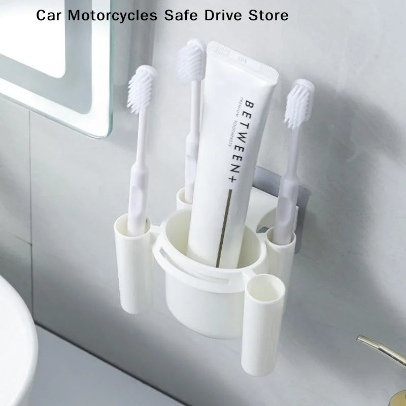 CMWall-Mounted Toothbrush Holder Cup Small Self-adhesive Storage Box