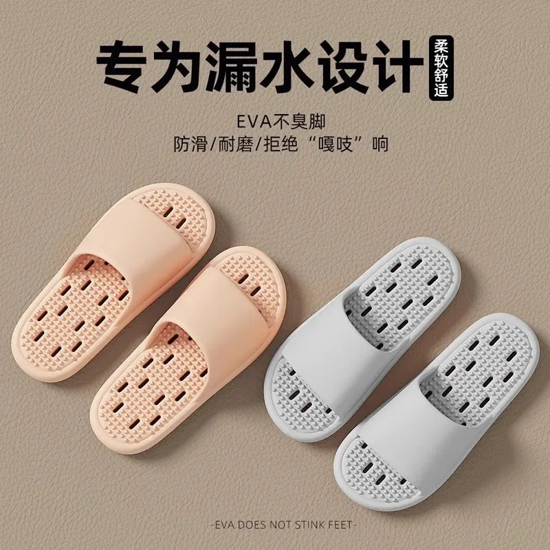 Bathroom Bath Anti-slip Slippers All-season Indoor Home Leakage