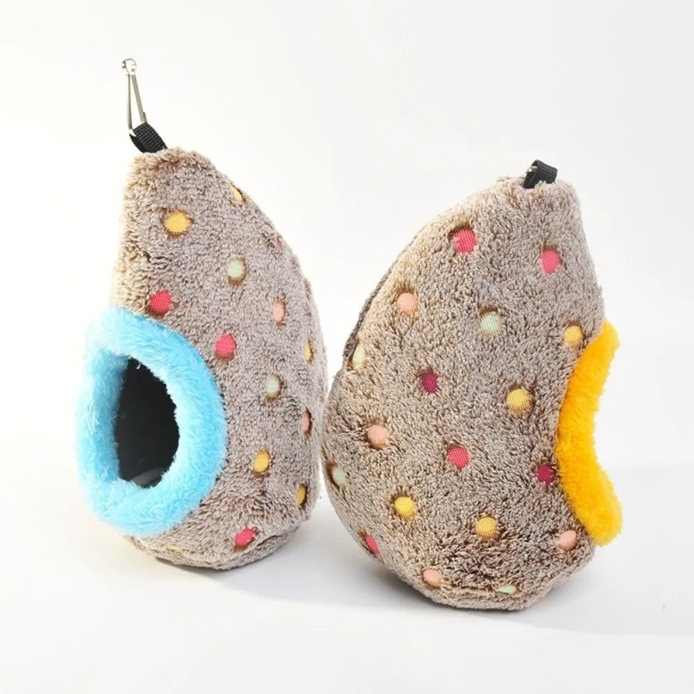 Hanging Plush Bird Nest for Parrots, Cockatiels & Lovebirds Bird Nest Zpaxo