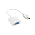 HDMI to VGA Adapter 1080P – Plug & Play Converter for Laptop & Monitor HDMI VGA Adapter Zpaxo White