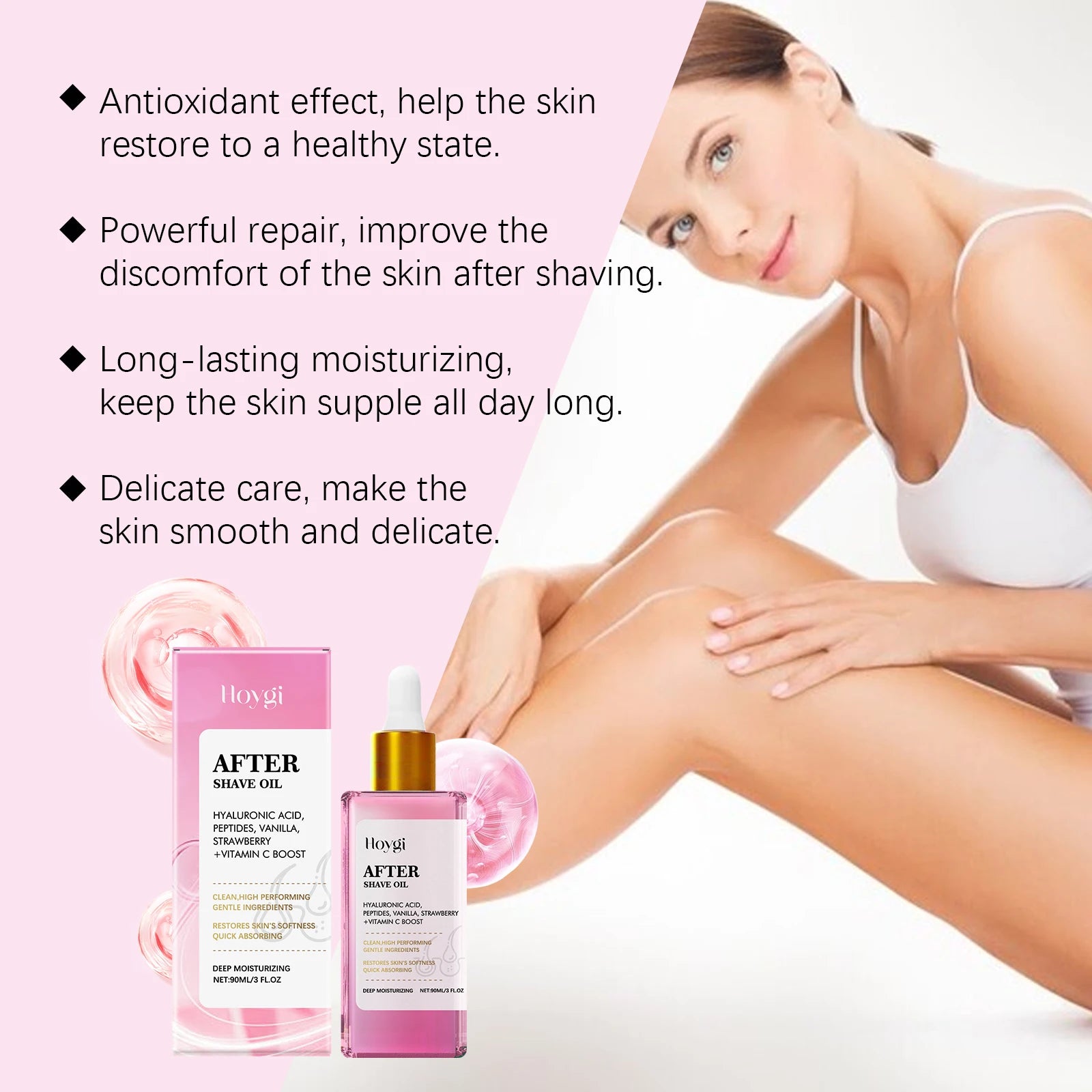 Hoygi Strawberry Vanilla After Shave Oil – Prevent Ingrown Hairs After Shave Oil Zpaxo