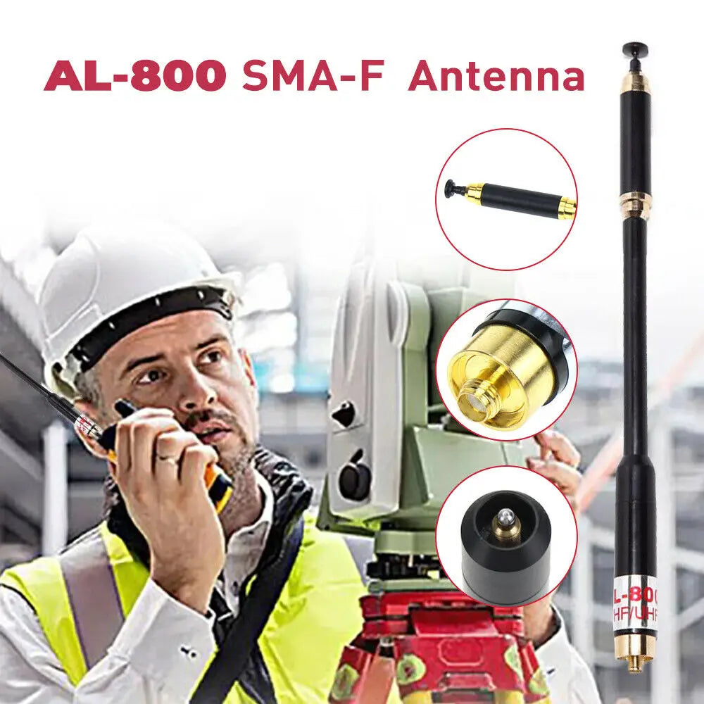 Gain Telescopic Antennas AL-800 Dual Band VHF UHF SMA-Female Antenna