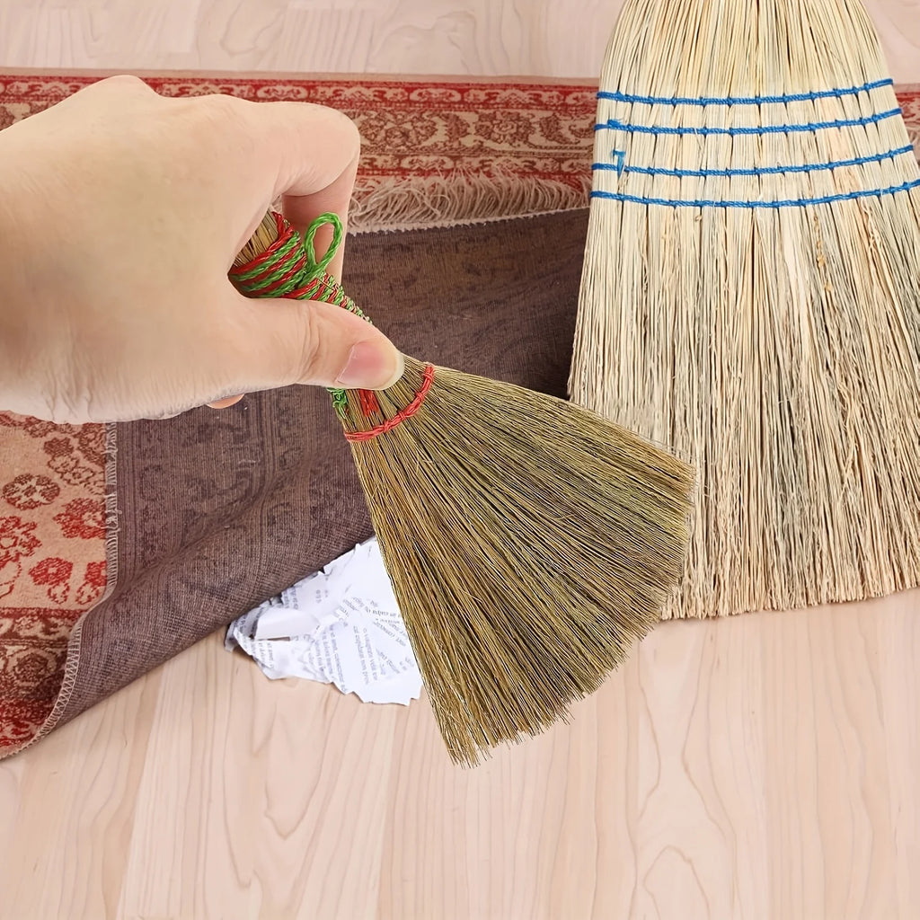 Handheld Broom with Woven Bristles – Portable Mini Sweep Set Handheld Broom Set Zpaxo