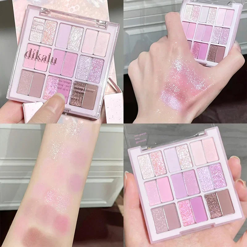 18 Colors Blocking Eyeshadow Palette Korean Makeup Summer Ice Cream