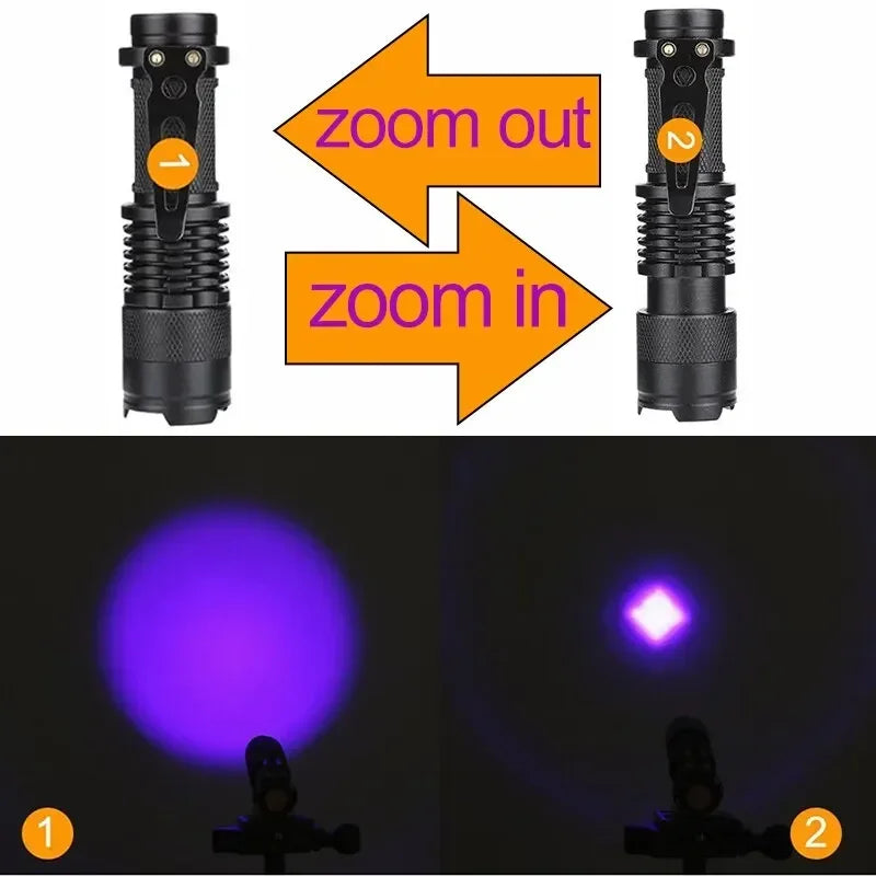 UV Black Light Flashlight 395nm – Pet Stain & Scorpion Detector