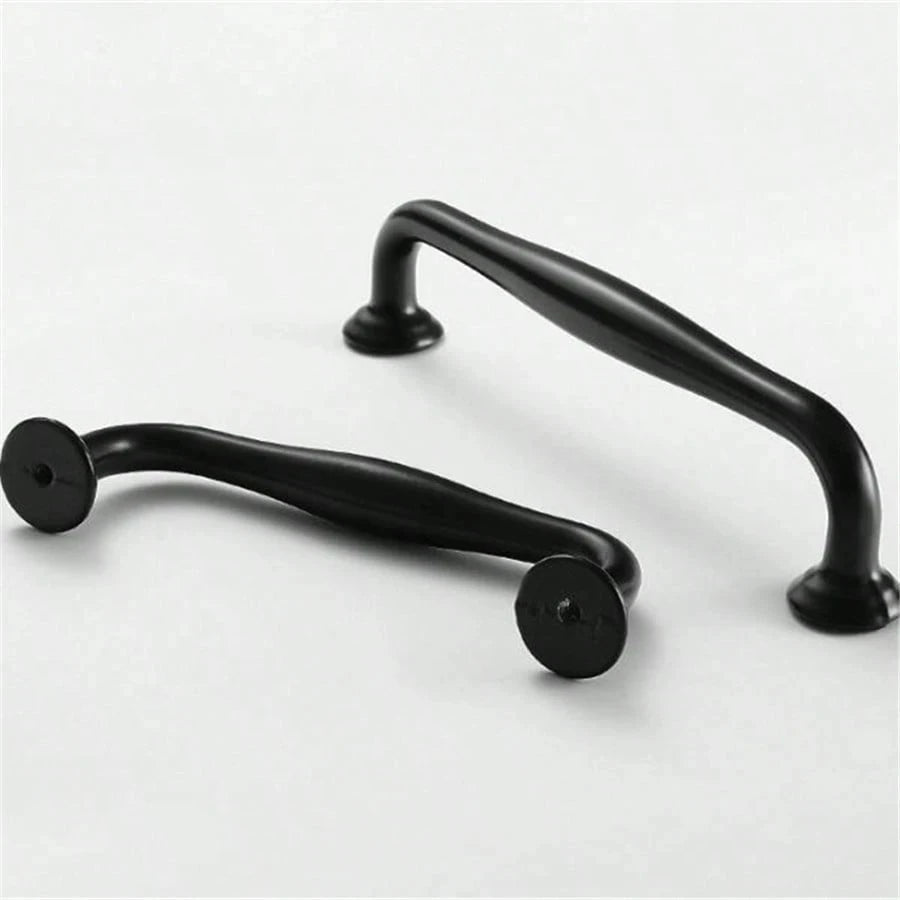 1/2Pcs Black Cabinet Handles Aluminum Alloy Cabinet Pulls Drawer Knobs for Kitchen Bathroom Closet Cupboard Wardrobe Hardware Zpaxo