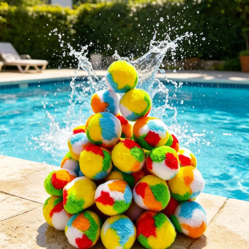 Reusable Water Sponge Balls 60 Pieces Absorbent Reusable Beach Toys Water Soaker Balls For Pool Party Beach Activities Summer Zpaxo