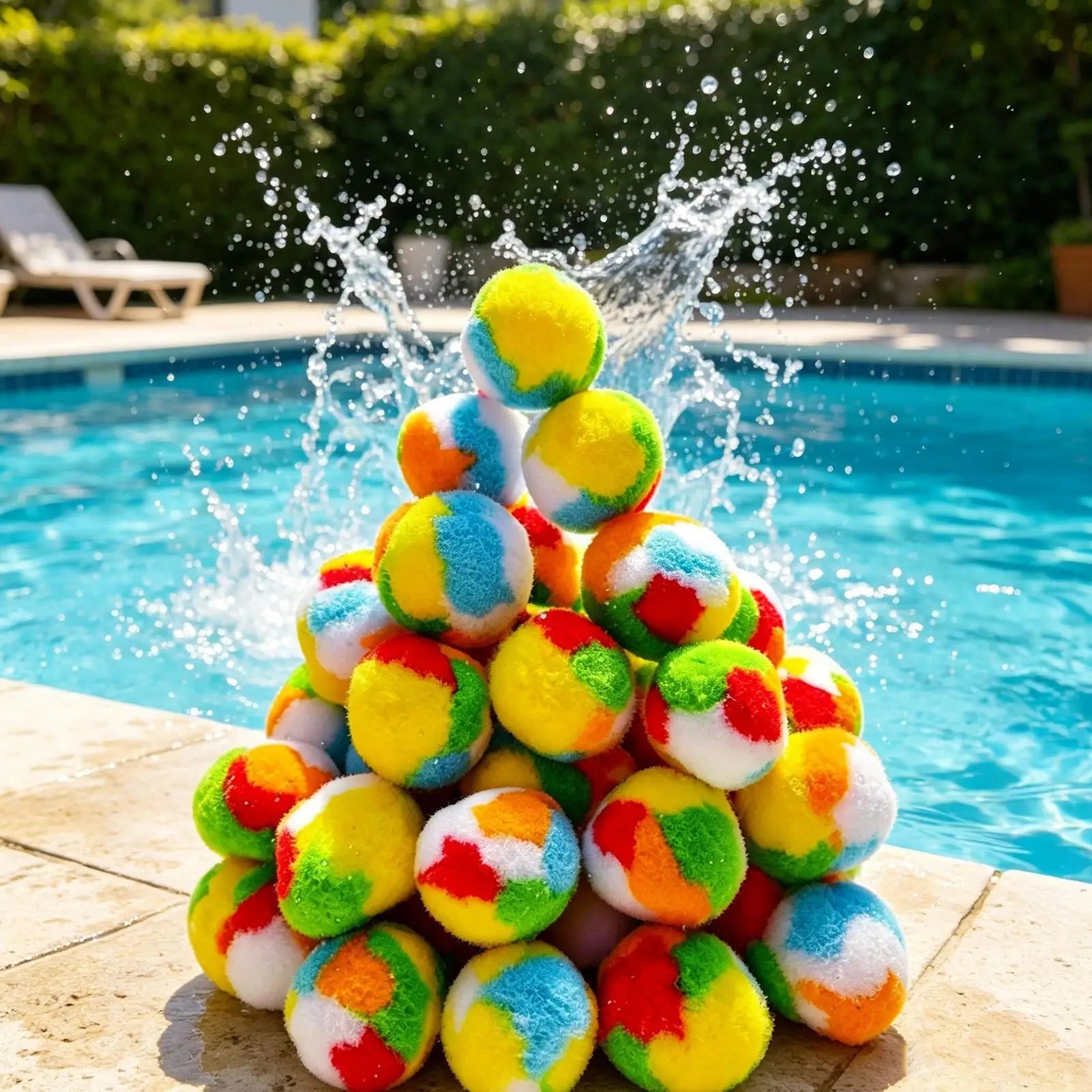 Reusable Water Sponge Balls 60 Pieces Absorbent Reusable Beach Toys Water Soaker Balls For Pool Party Beach Activities Summer Zpaxo