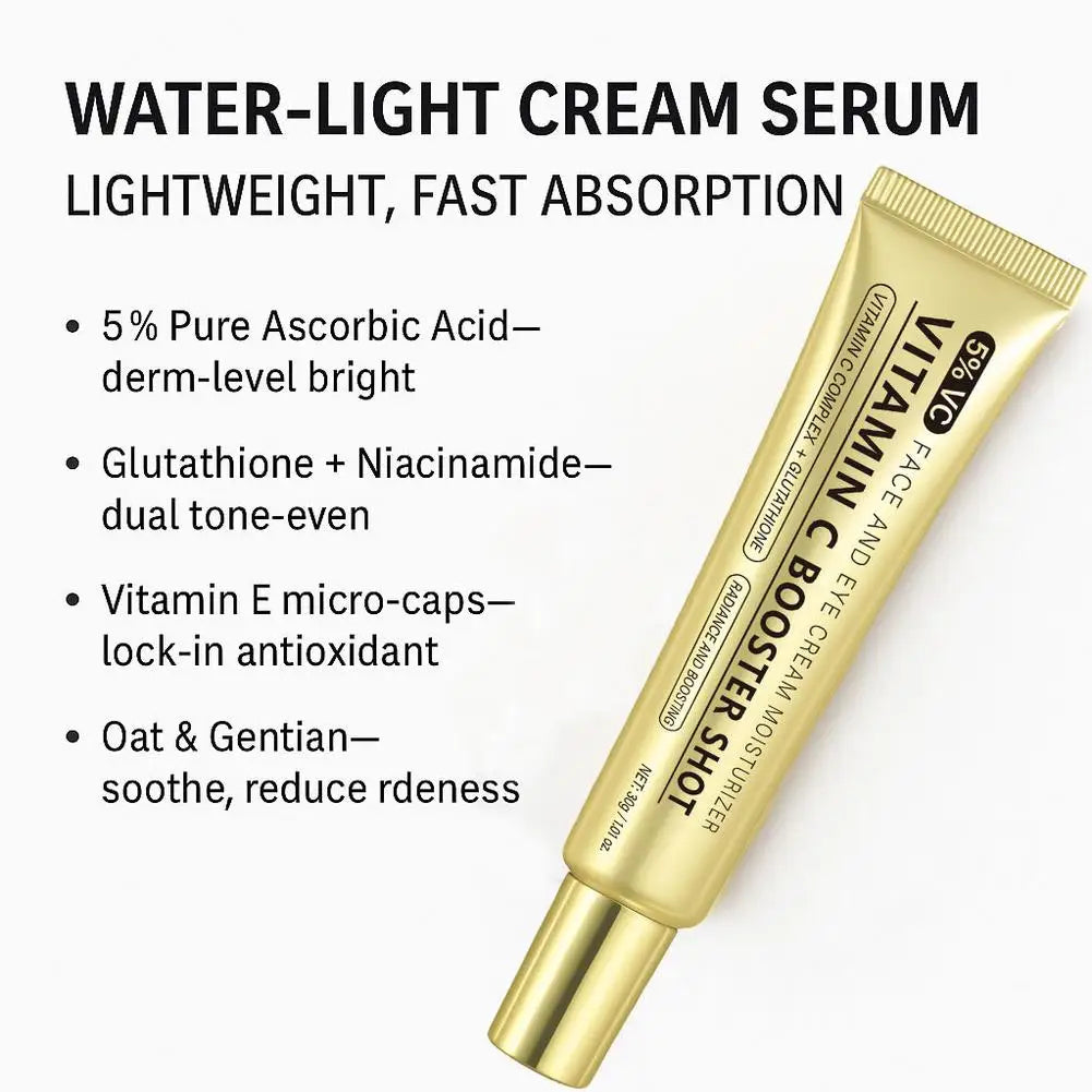 Vitamin C Booster Serum Glutathione Niacinamide V E Brightening Firming Moisturizer Hydrating Lightweight Serum for Face Care Zpaxo