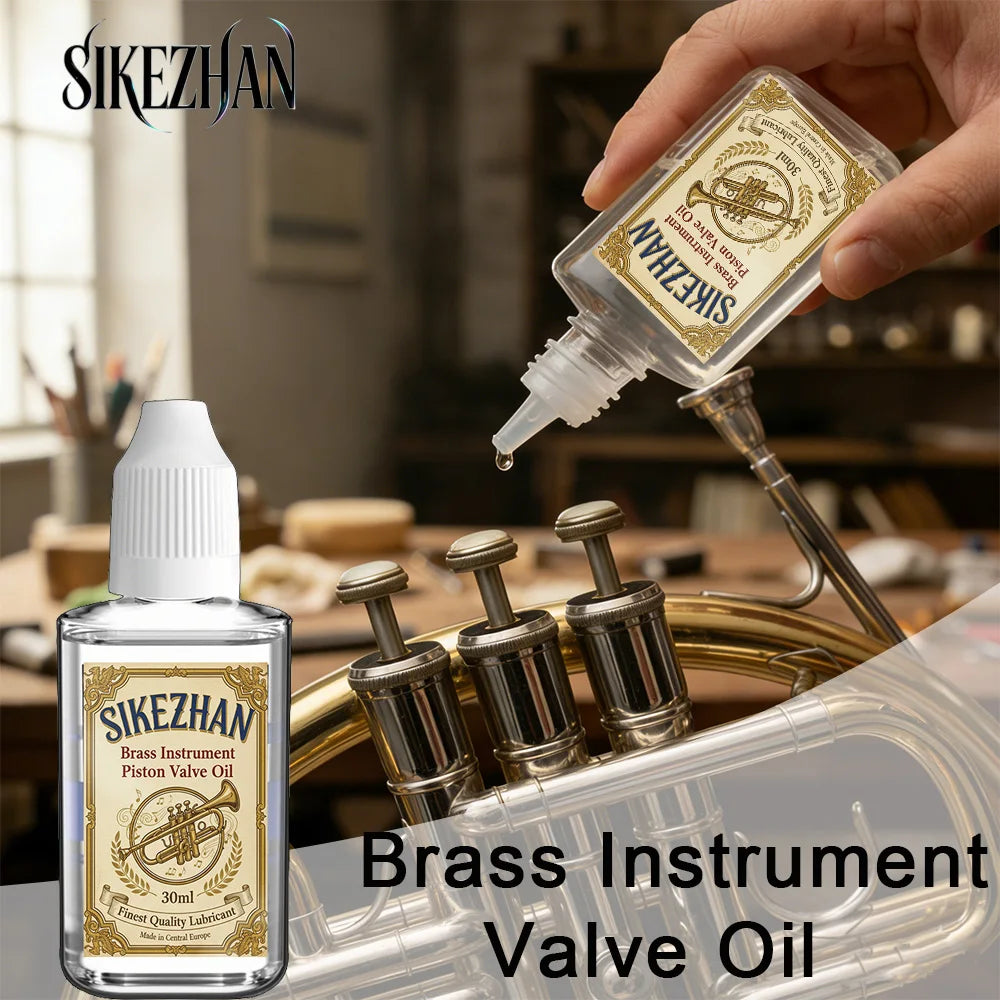 Premium Brass Valve Oil for Trumpet Trombone Tuba - Long-Lasting Piston Lubricant, Smooth Action & Fast Response Brass Care Oil Zpaxo