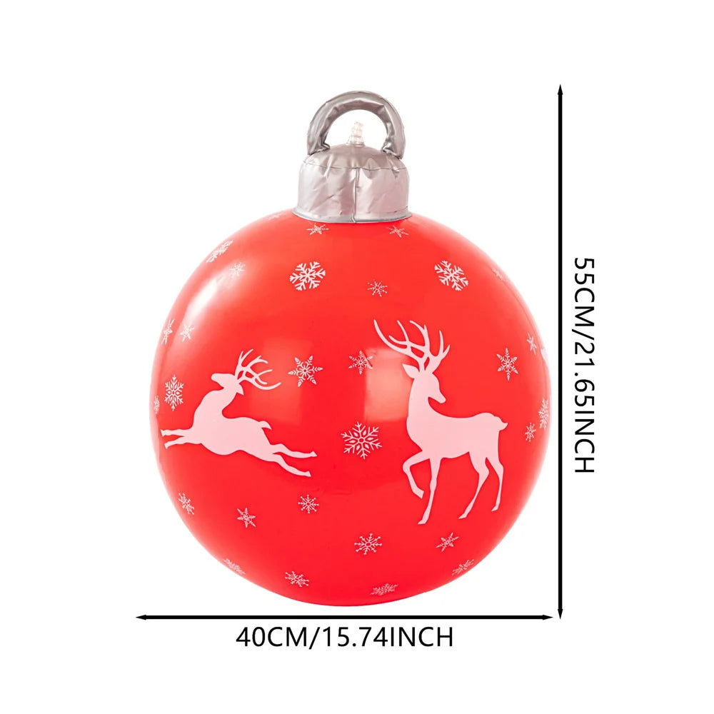 55cm Giant Inflatable Christmas Ball – PVC Xmas Ornament Decor