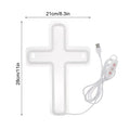 Neon Cross LED Light Wall Sign Dimmable Acrylic Crucifix Lamp Bedroom