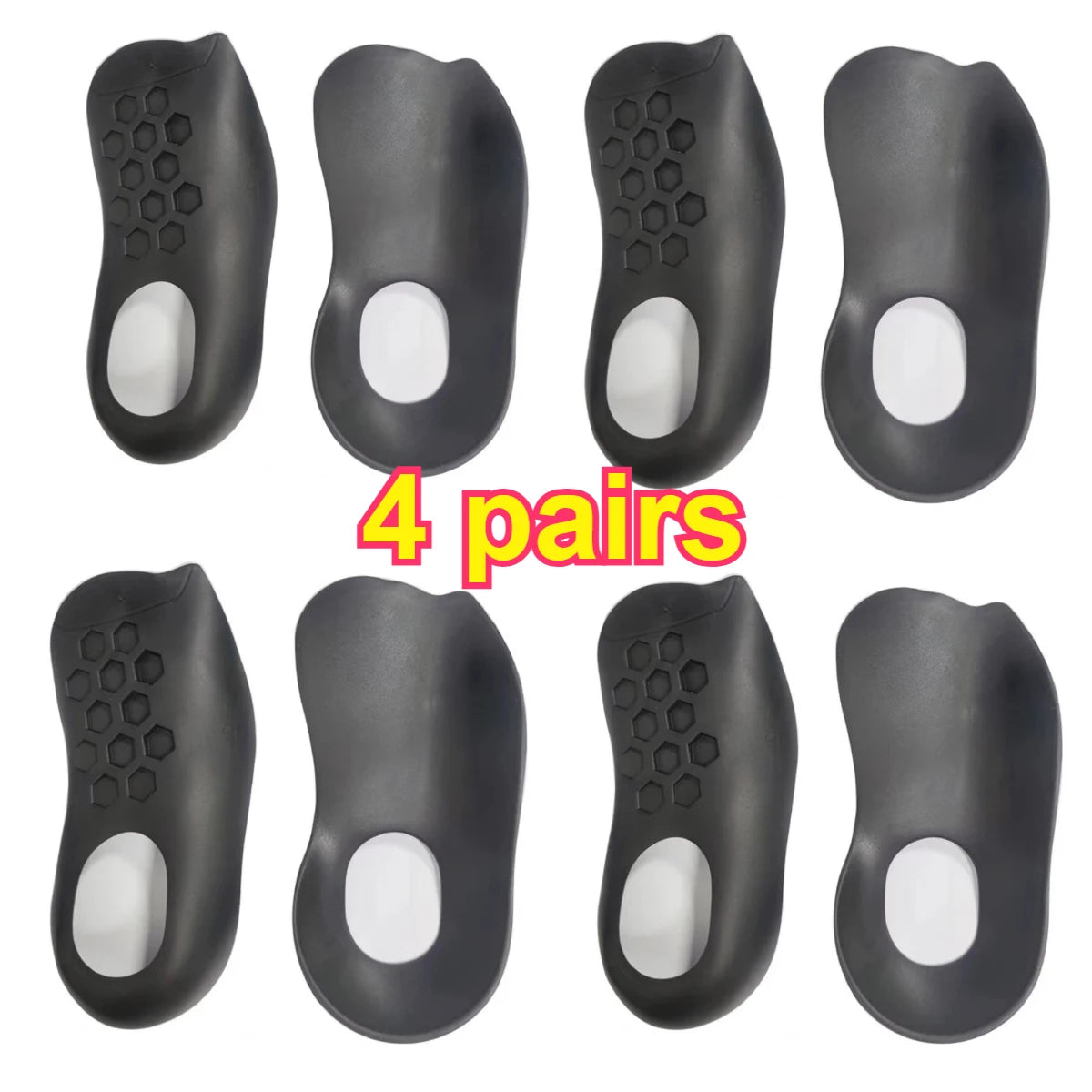Insoles XO-Legs Orthotics Flat Foot Health Sole Pad For Shoes Insert Arch Support Pad For Plantar Fasciitis Feet Care Zpaxo black 4 pairs
