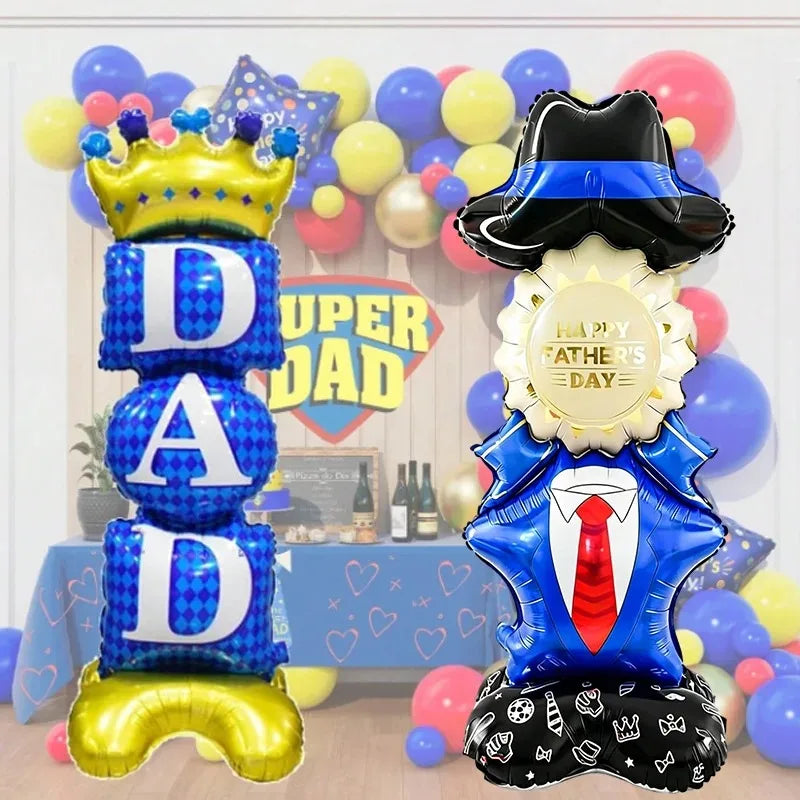 Father's Day Decorations Balloons I Love You Dad Happy Aluminum Film