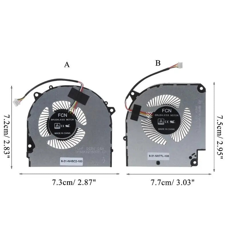 652F For Hasee G7-CU7NA G7-CT5NA G7 CT7NA CNH5S01 G7-CU7NK CPU GPU Cooling Fan Zpaxo