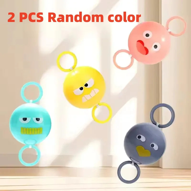 2pcs Luminous Whistle Ball Children's Rotating Flash Flywheel Puzzle Pulling Rope Childhood Creative Stress Relief work out Toy Zpaxo 2PCS random color