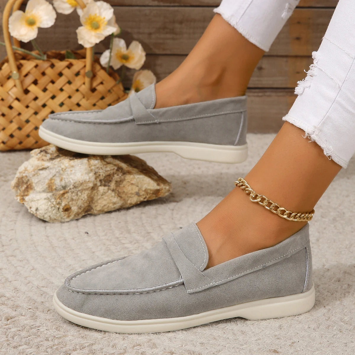 Women Marie Janes Shoes Flat Sandals Woman Sport Sneaker 2025 Trend Zpaxo grey 35